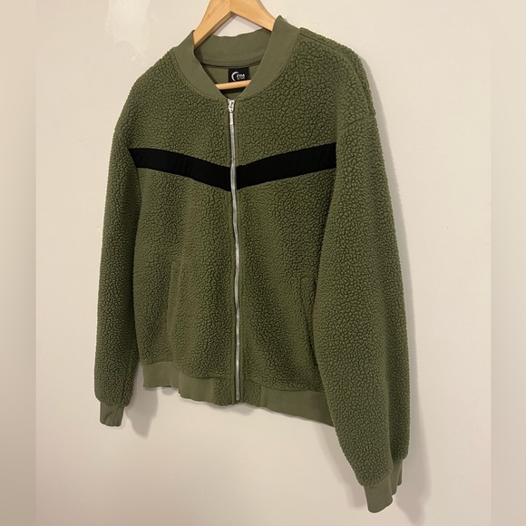 Zyia Active Flying V High Pile Fleece Bomber Jacket XL - Picture 8 of 15